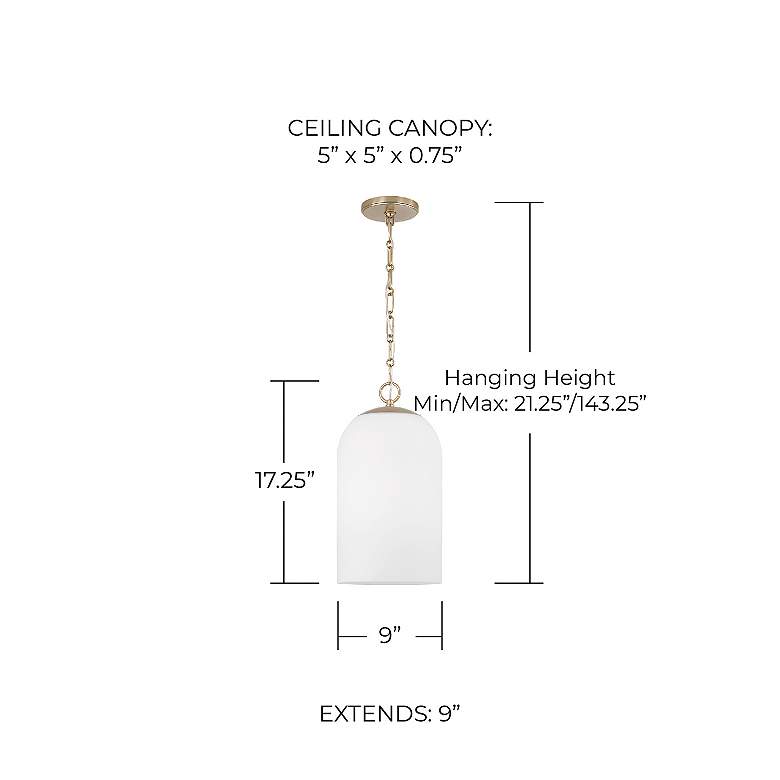 Image 5 Capital Lighting Cleo 1 Light Pendant 9" Matte Brass more views
