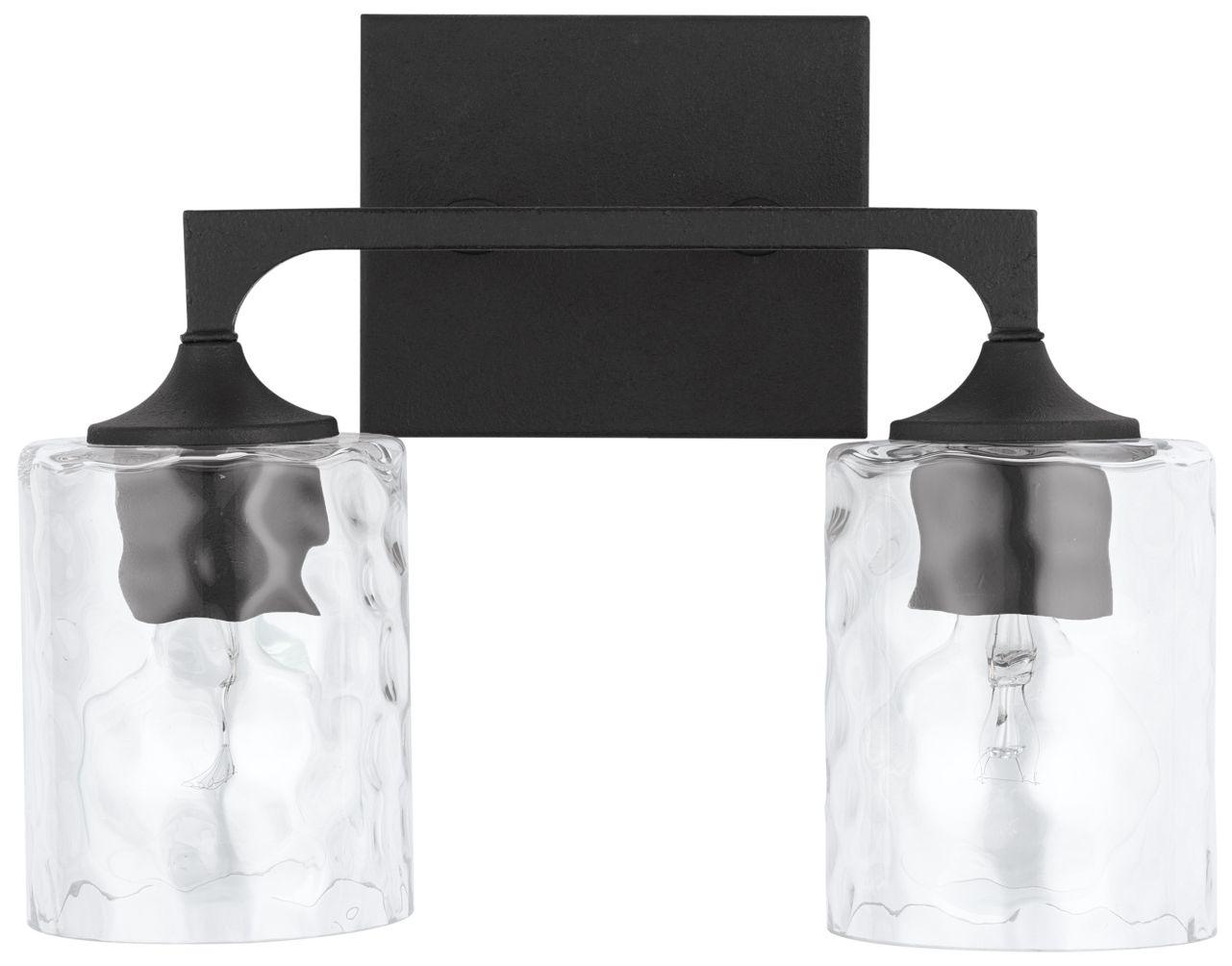 Image 2 Capital Lighting Clint 2 Light Vanity 13.5" Black Iron