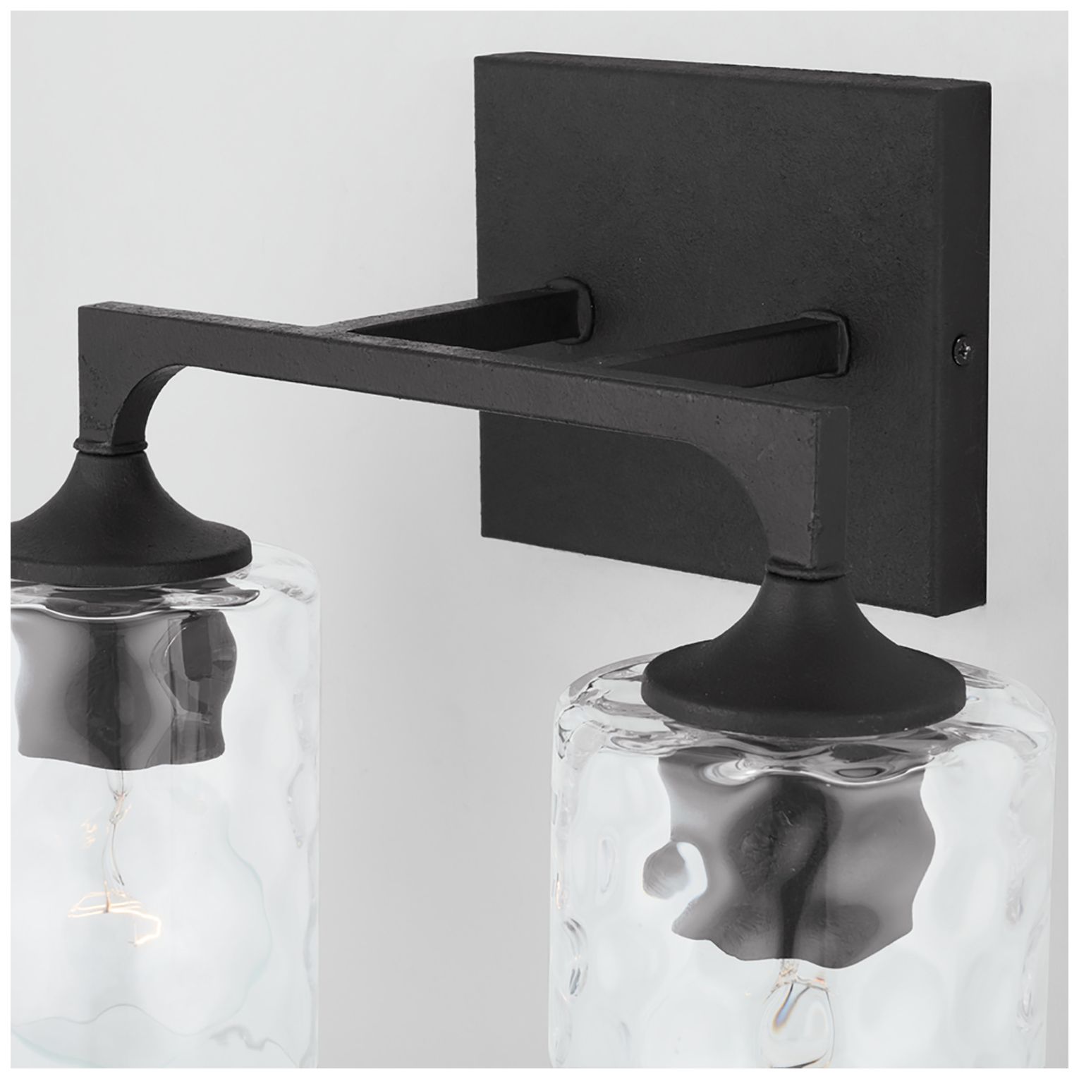 Image 3 Capital Lighting Clint 2 Light Vanity 13.5" Black Iron more views