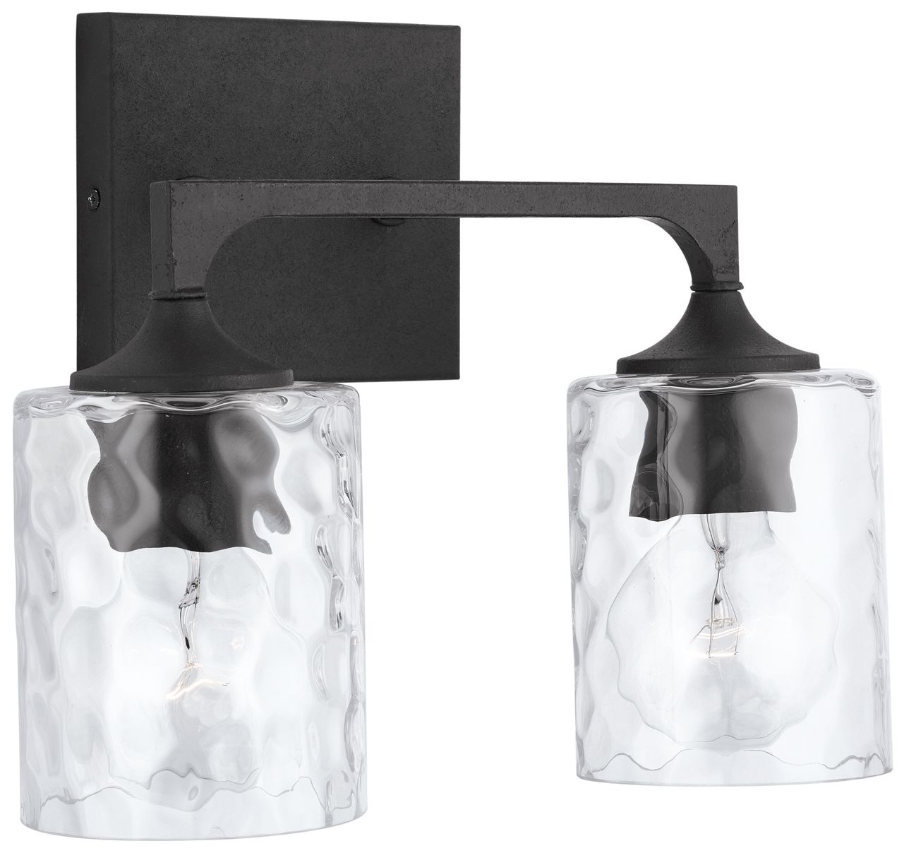 Image 4 Capital Lighting Clint 2 Light Vanity 13.5" Black Iron more views