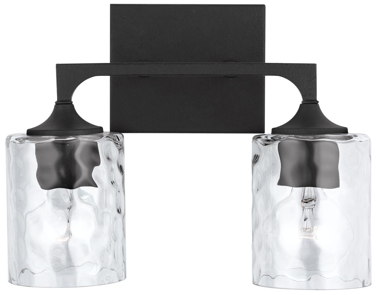 Image 6 Capital Lighting Clint 2 Light Vanity 13.5" Black Iron more views