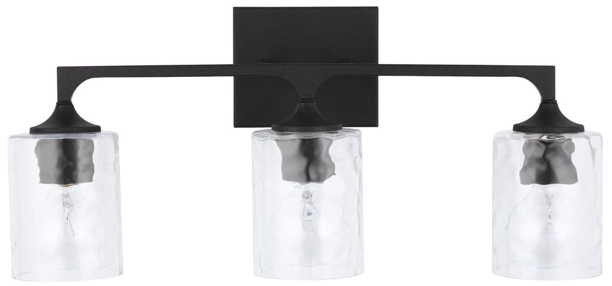 Image 2 Capital Lighting Clint 3 Light Vanity 23.25" Black Iron