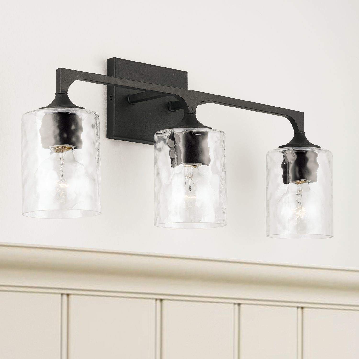 Capital Lighting Clint 3 Light Vanity Black Iron