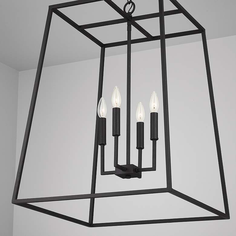 Image 3 Capital Lighting Clint 4 Light Pendant Black Iron more views