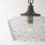 3_Capital Lighting Clive 14" Carbon Gray Black Iron Glass Pendant Light more views
