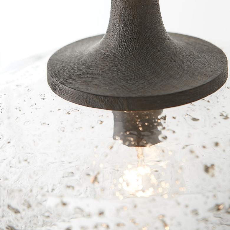 Image 4 Capital Lighting Clive 14" Carbon Gray Black Iron Glass Pendant Light more views