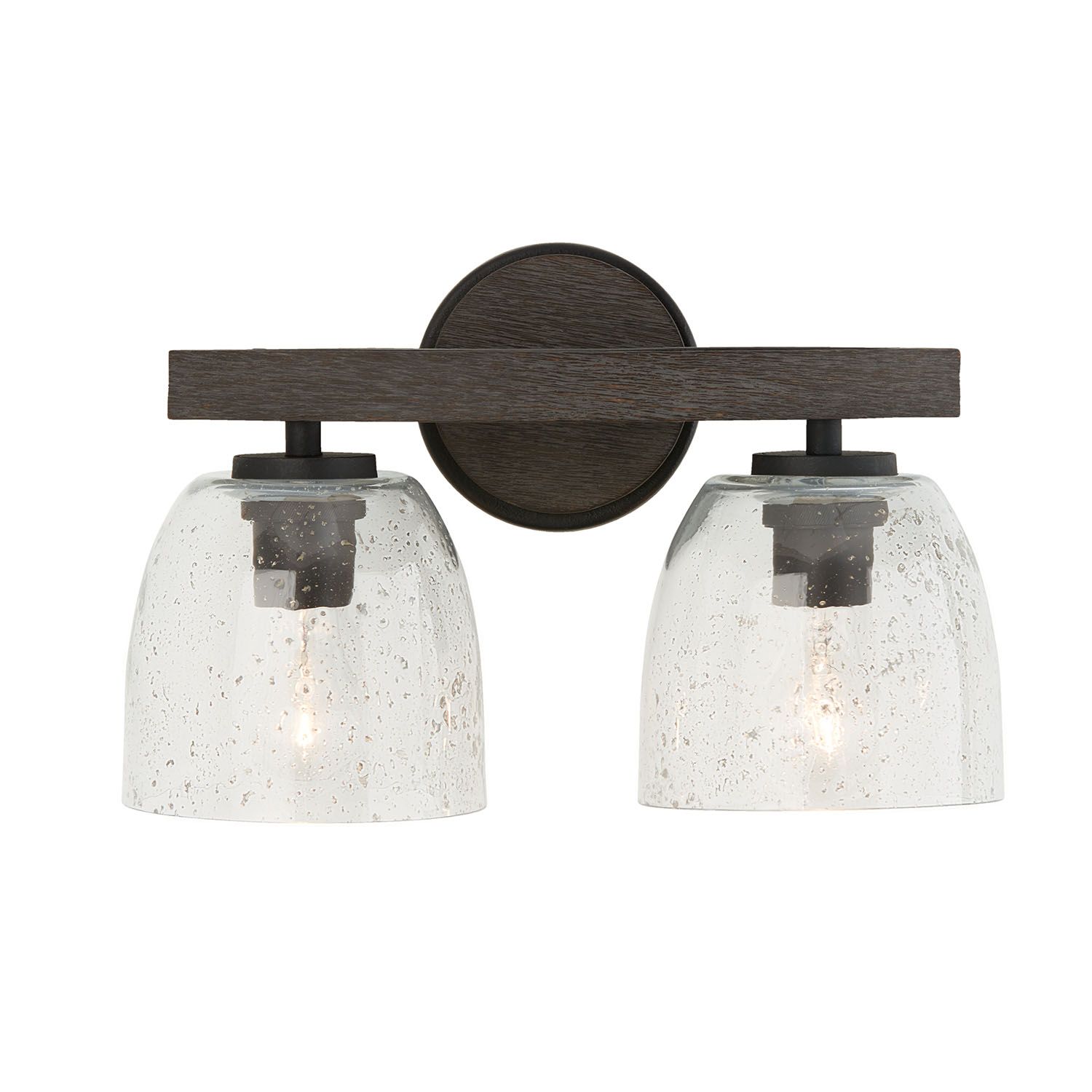 Image 4 Capital Lighting Clive 2 Light Vanity 15.5" Carbon Grey and Black Iron more views