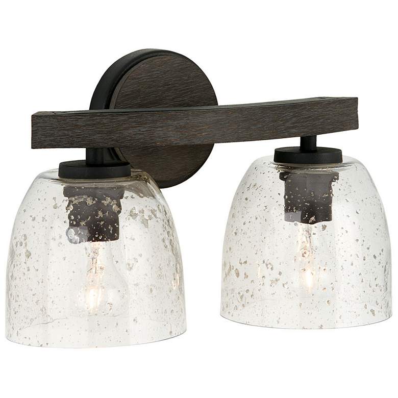 Image 1 Capital Lighting Clive 2 Light Vanity Carbon Grey and Black Iron
