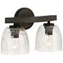 Capital Lighting Clive 2 Light Vanity Carbon Grey and Black Iron