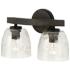 Capital Lighting Clive 2 Light Vanity Carbon Grey and Black Iron