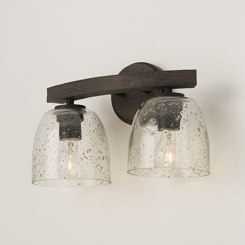 Image 1 Capital Lighting Clive 2 Light Vanity Carbon Grey and Black Iron
