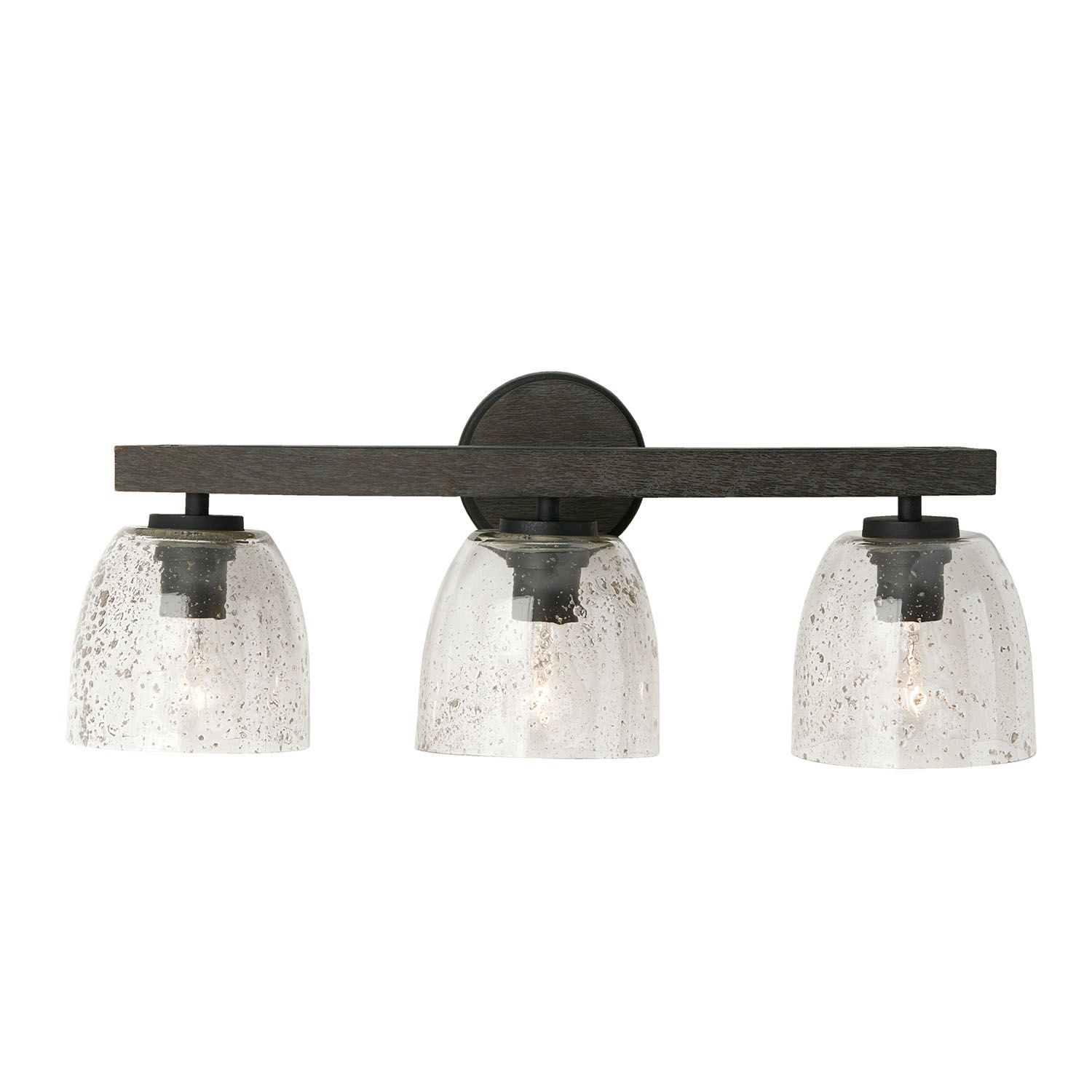 Image 4 Capital Lighting Clive 3 Light Vanity 24.5" Carbon Grey and Black Iron more views
