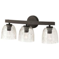 Capital Lighting Clive 3 Light Vanity Carbon Grey and Black Iron