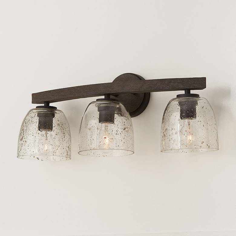Image 1 Capital Lighting Clive 3 Light Vanity Carbon Grey and Black Iron