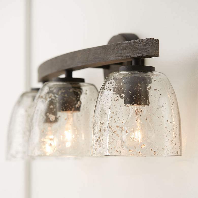 Image 3 Capital Lighting Clive 3 Light Vanity Carbon Grey and Black Iron more views