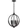 Capital Lighting Clive 4 Light Pendant Carbon Grey and Black Iron