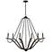 Capital Lighting Clive 43" Wide 6-Light Grey and Black Iron Chandelier