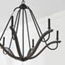 3_Capital Lighting Clive 6 Light Chandelier Carbon Grey and Black Iron more views