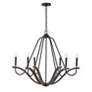 4_Capital Lighting Clive 6 Light Chandelier Carbon Grey and Black Iron more views