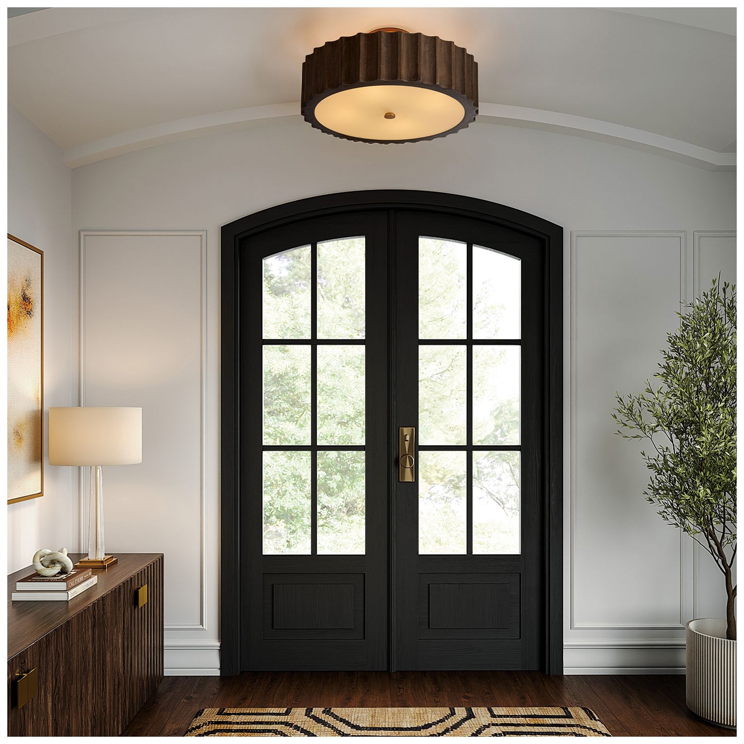 Image 6 Capital Lighting Cody 4 Light Semi Flush 20" Matte Brass more views