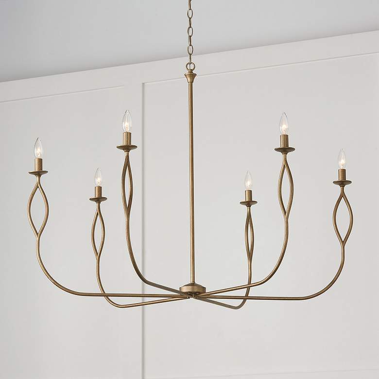 Image 1 Capital Lighting Cohen 6 Light Chandelier 44" Mystic Luster