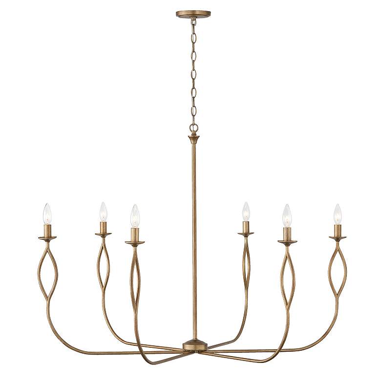 Image 4 Capital Lighting Cohen 6 Light Chandelier 44" Mystic Luster more views
