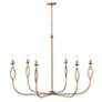 4_Capital Lighting Cohen 6 Light Chandelier 44" Mystic Luster more views