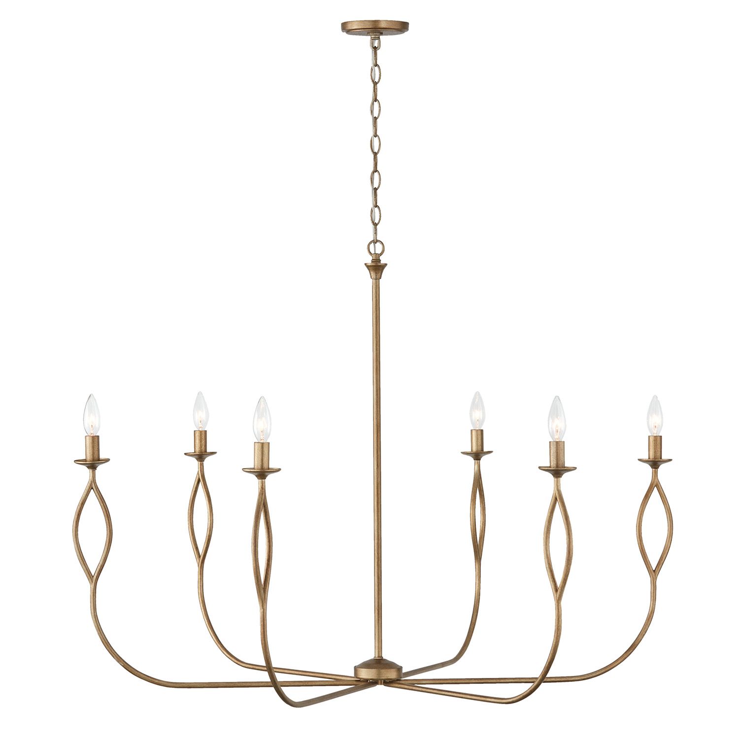 Image 5 Capital Lighting Cohen 6 Light Chandelier 44" Mystic Luster more views