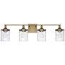 Capital Lighting Colton 33 1/2" 4-Light Aged Brass Vanity Bath Light