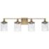 Capital Lighting Colton 33 1/2" 4-Light Aged Brass Vanity Bath Light