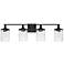 Capital Lighting Colton 33 1/2" Matte Black 4-Light Vanity Bath Light