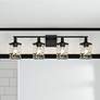 1_Capital Lighting Colton 33 1/2" Matte Black 4-Light Vanity Bath Light