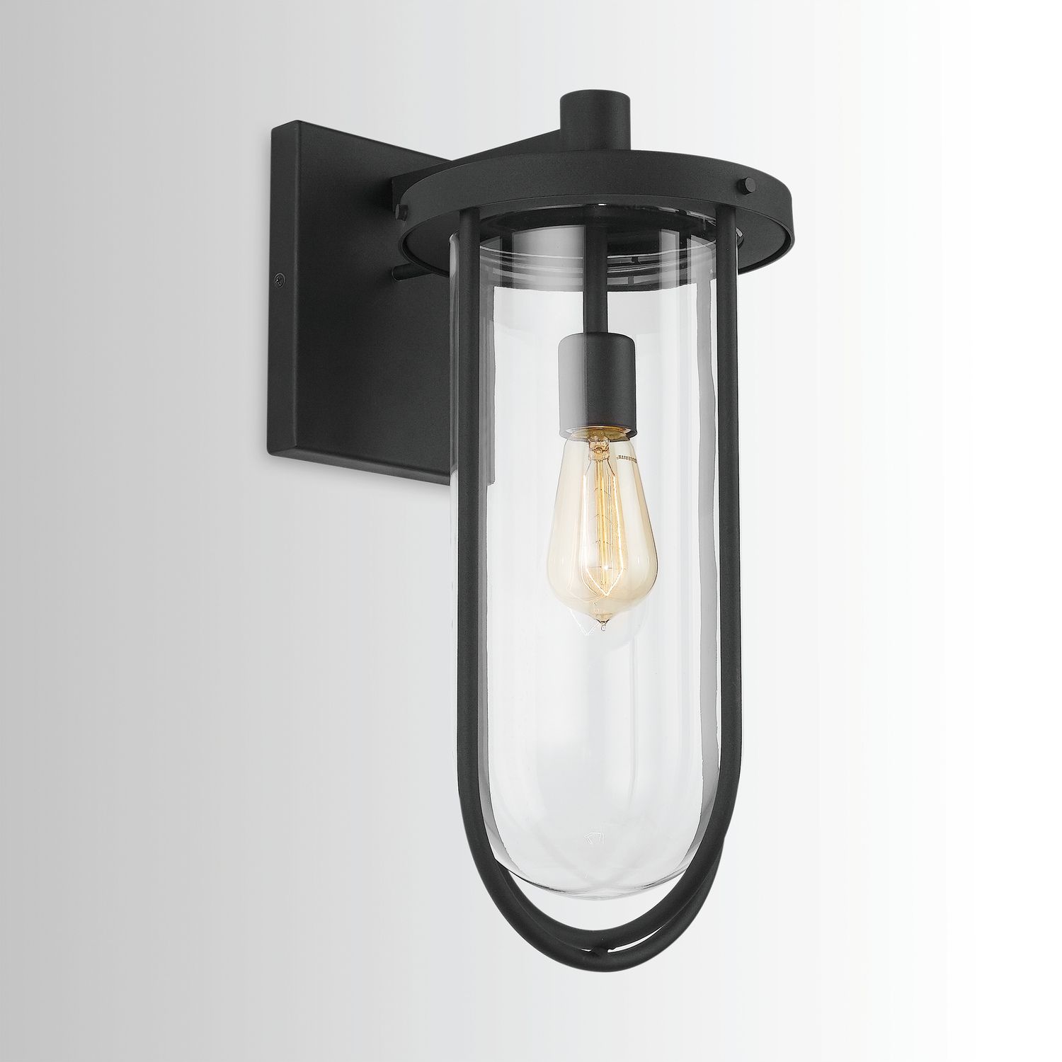 Thumbnail3 of Capital Lighting Corbin 1 Light Outdoor Wall lantern 8.25" Black more views