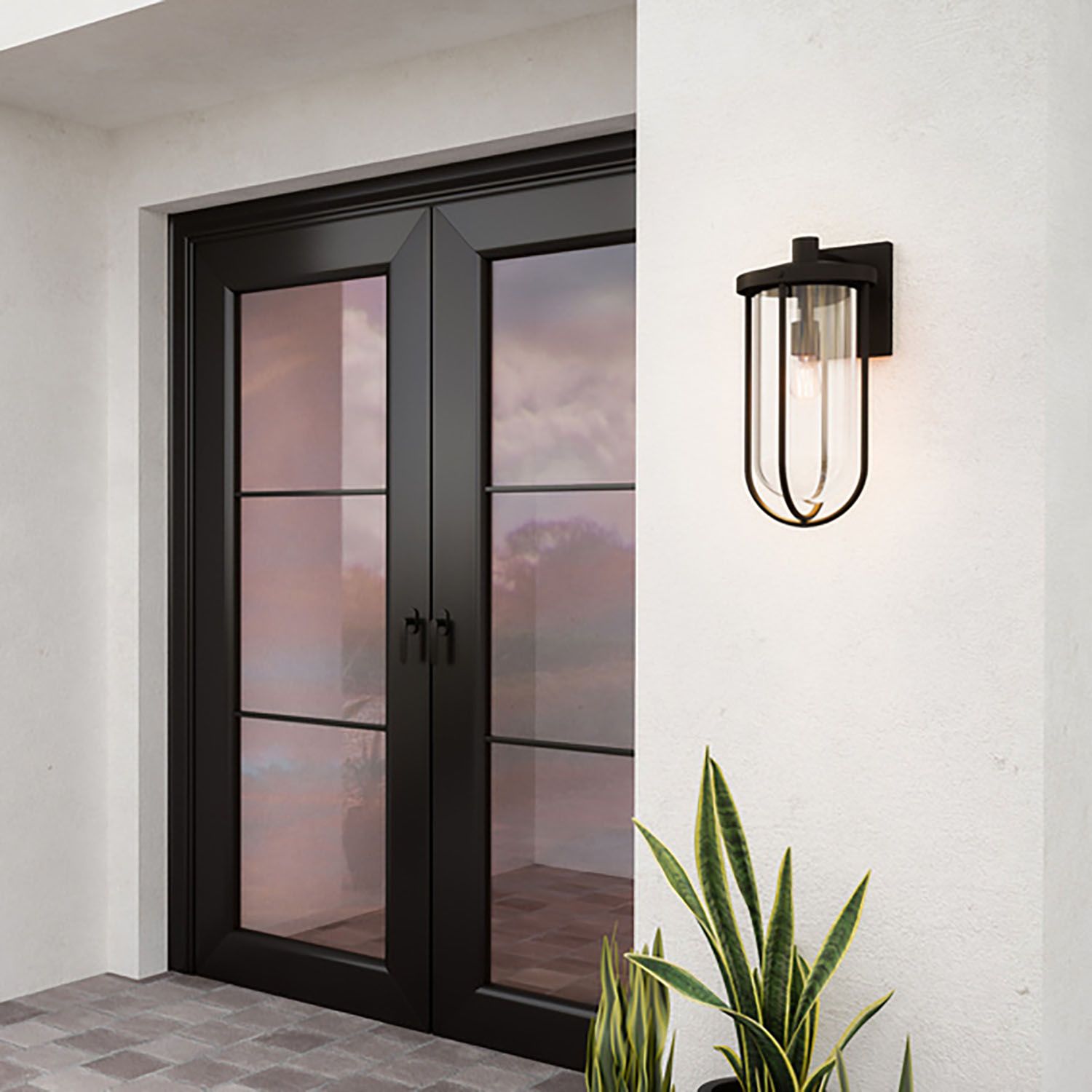 Capital Lighting Corbin 1 Light Outdoor Wall lantern 8.25" Black