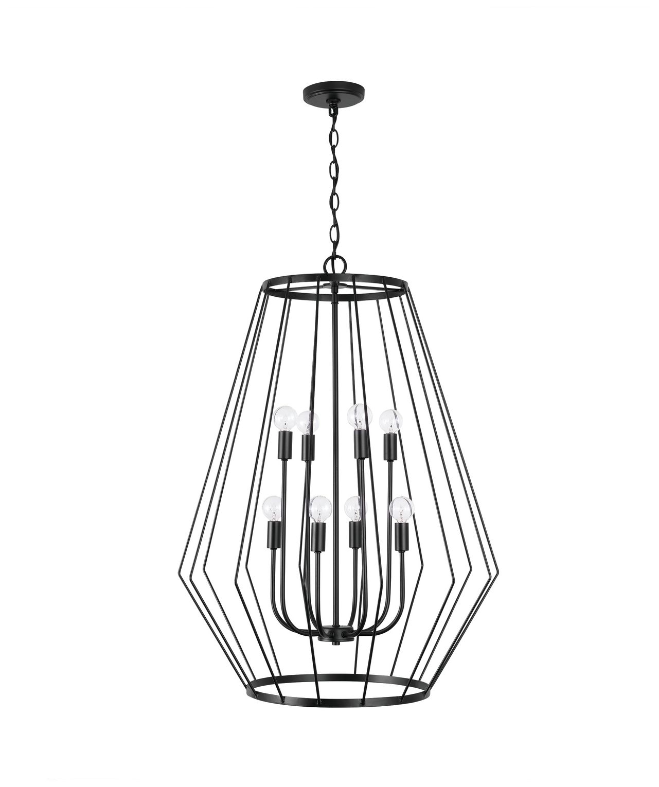 Image 2 Capital Lighting Corey 8 Light Foyer 24.75" Matte Black