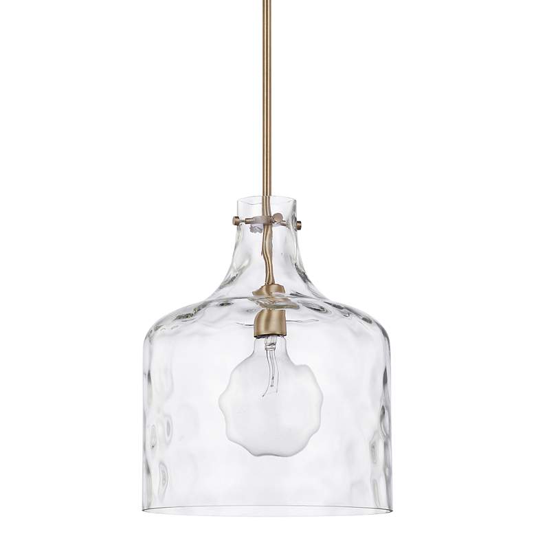 Image 3 Capital Lighting Crawford 11 3/4" Aged Brass Clear Glass Mini Pendant