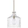3_Capital Lighting Crawford 11 3/4" Aged Brass Clear Glass Mini Pendant