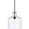 Capital Lighting Crawford 11 3/4" Black and Dimpled Glass Pendant