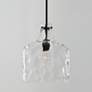 1_Capital Lighting Crawford 11 3/4" Black and Dimpled Glass Pendant