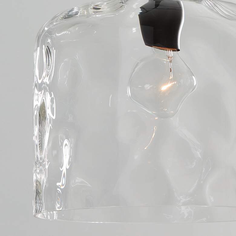 Image 3 Capital Lighting Crawford 11 3/4" Black and Dimpled Glass Pendant more views