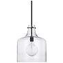 2_Capital Lighting Crawford 12" Wide Matte Black Glass Dome Mini Pendant