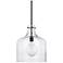 Capital Lighting Crawford 12" Wide Matte Black Glass Dome Mini Pendant