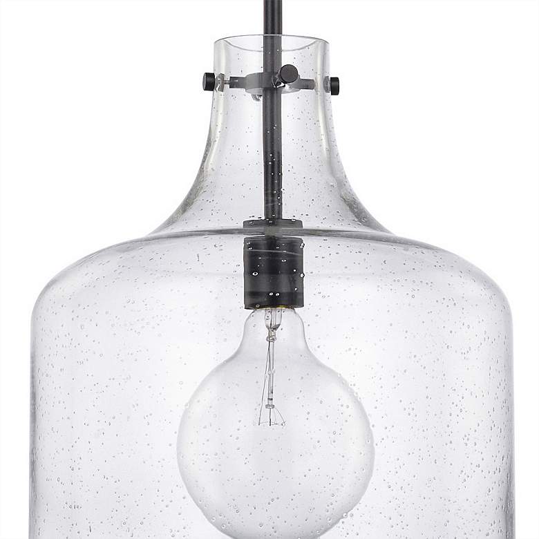 Image 3 Capital Lighting Crawford 12" Wide Matte Black Glass Dome Mini Pendant more views