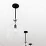 3_Capital Lighting Crawford 12" Wide Matte Black Glass Dome Mini Pendant more views