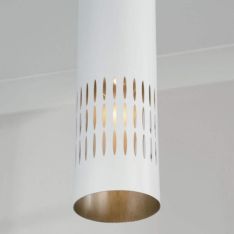 Image 3 Capital Lighting Dash 1 Light Pendant Aged Brass and White more views