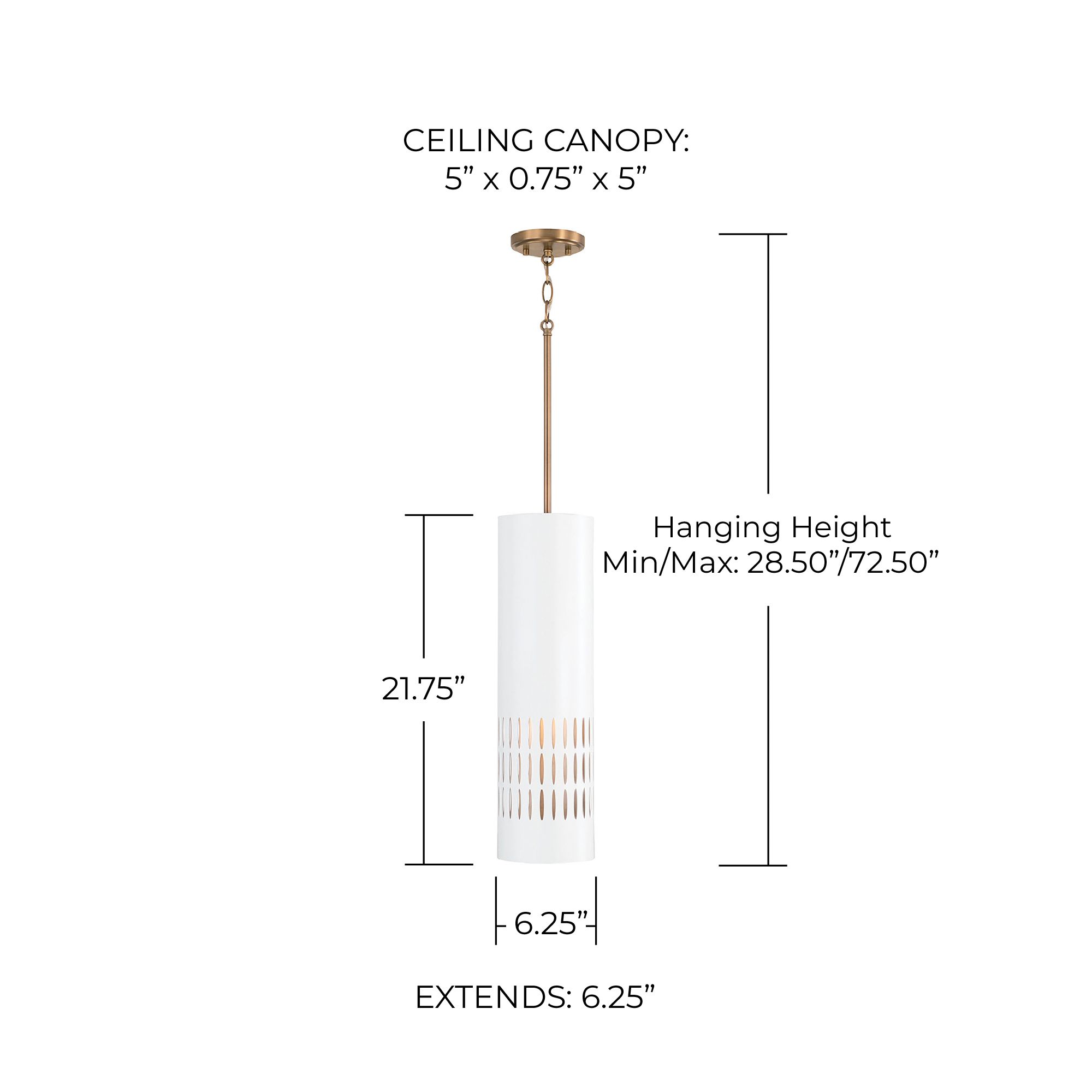 Image 4 Capital Lighting Dash 1 Light Pendant Aged Brass and White more views