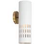 Capital Lighting Dash 1 Light Sconce Aged Brass and White