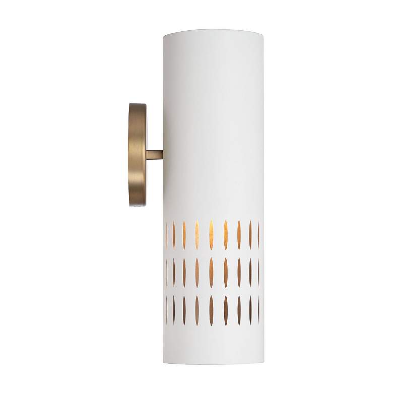 Image 6 Capital Lighting Dash 1 Light Sconce Aged Brass and White more views
