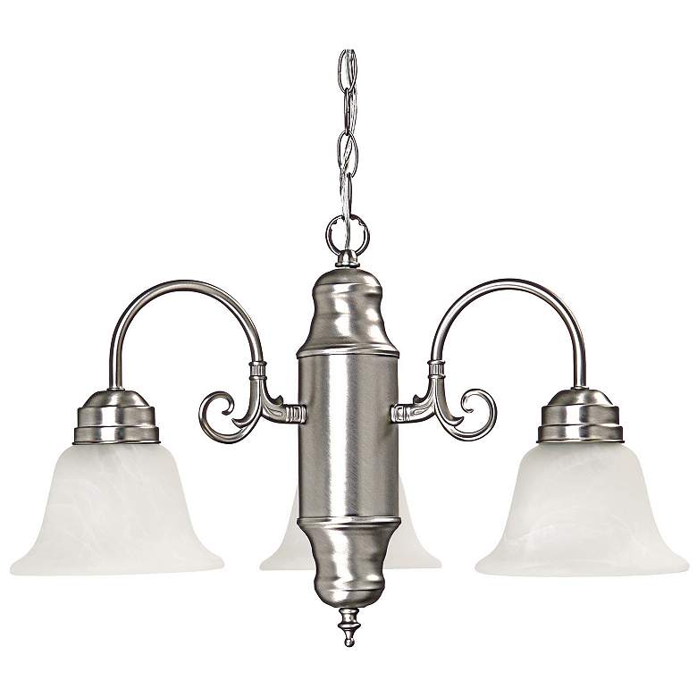 Image 1 Capital Lighting David 3 Light Chandelier Matte Nickel