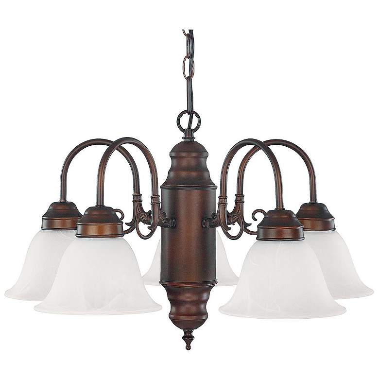 Image 1 Capital Lighting David 5 Light Chandelier Burnished Bronze